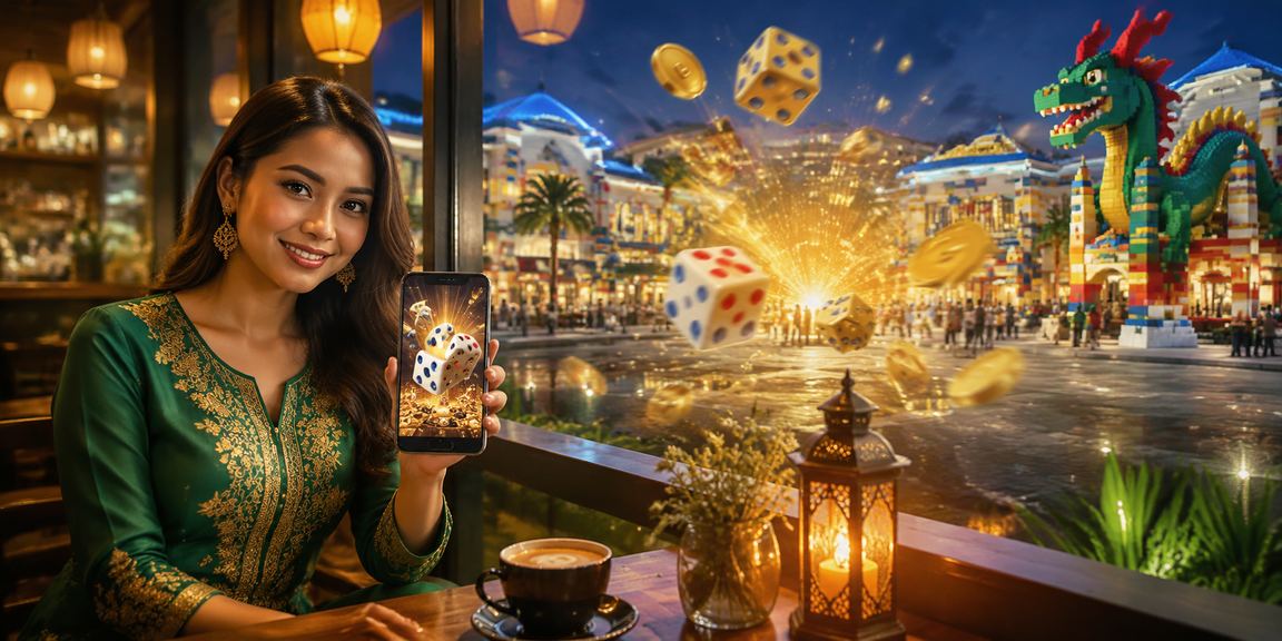 Permainan dadu dan hiburan raya di platform usj9 sempena perayaan Malaysia